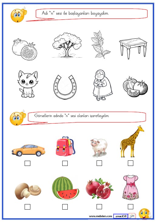 1. Sınıf N Sesi Etkinlikleri