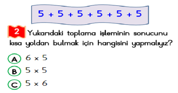 2. Sınıf Matematik Çarpma İşlemi-Yaprak Test-1