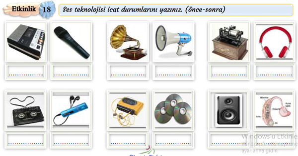 4. Sınıf Fen Bilgisi Geçmişten Günümüze Ses Teknolojileri Etkinliği
