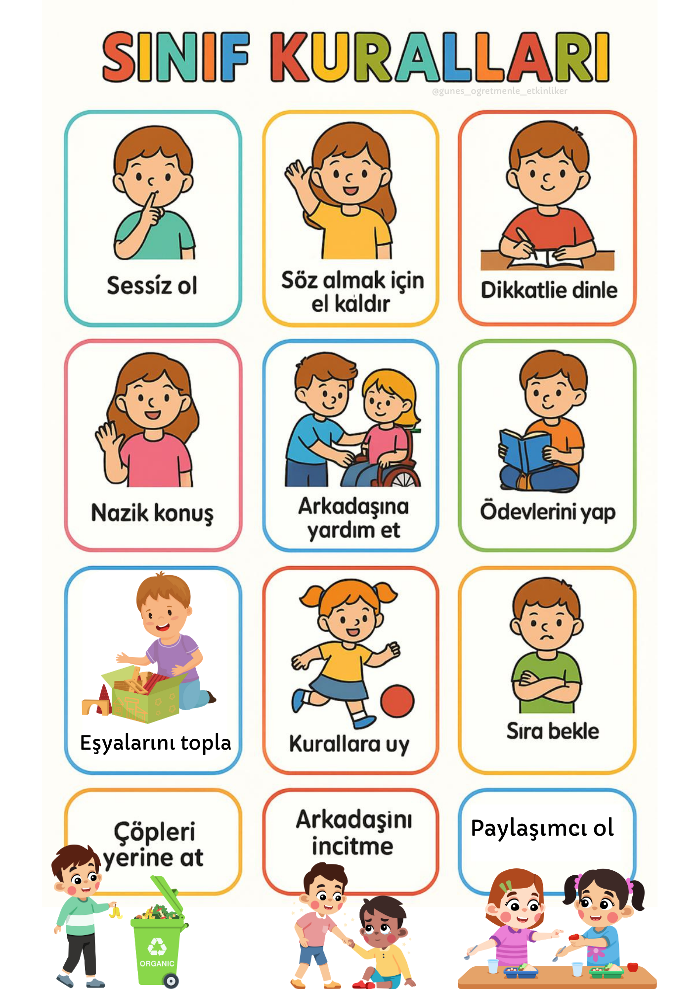 Sınıf Kuralları (Pano)