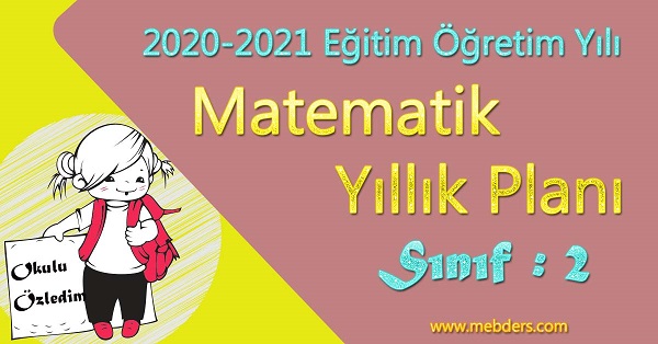 2020 - 2021 Yılı 2. Sınıf Matematik Yıllık Planı (Tekno Artı Yayınevi)
