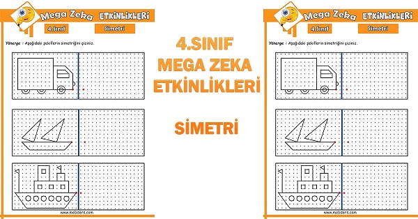 4. Sınıf Mega Zeka Etkinliği - Simetri