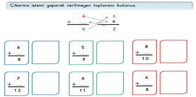 2. Sınıf Matematik Toplama İşlemi-Verilmeyen Toplananı Bulma-1