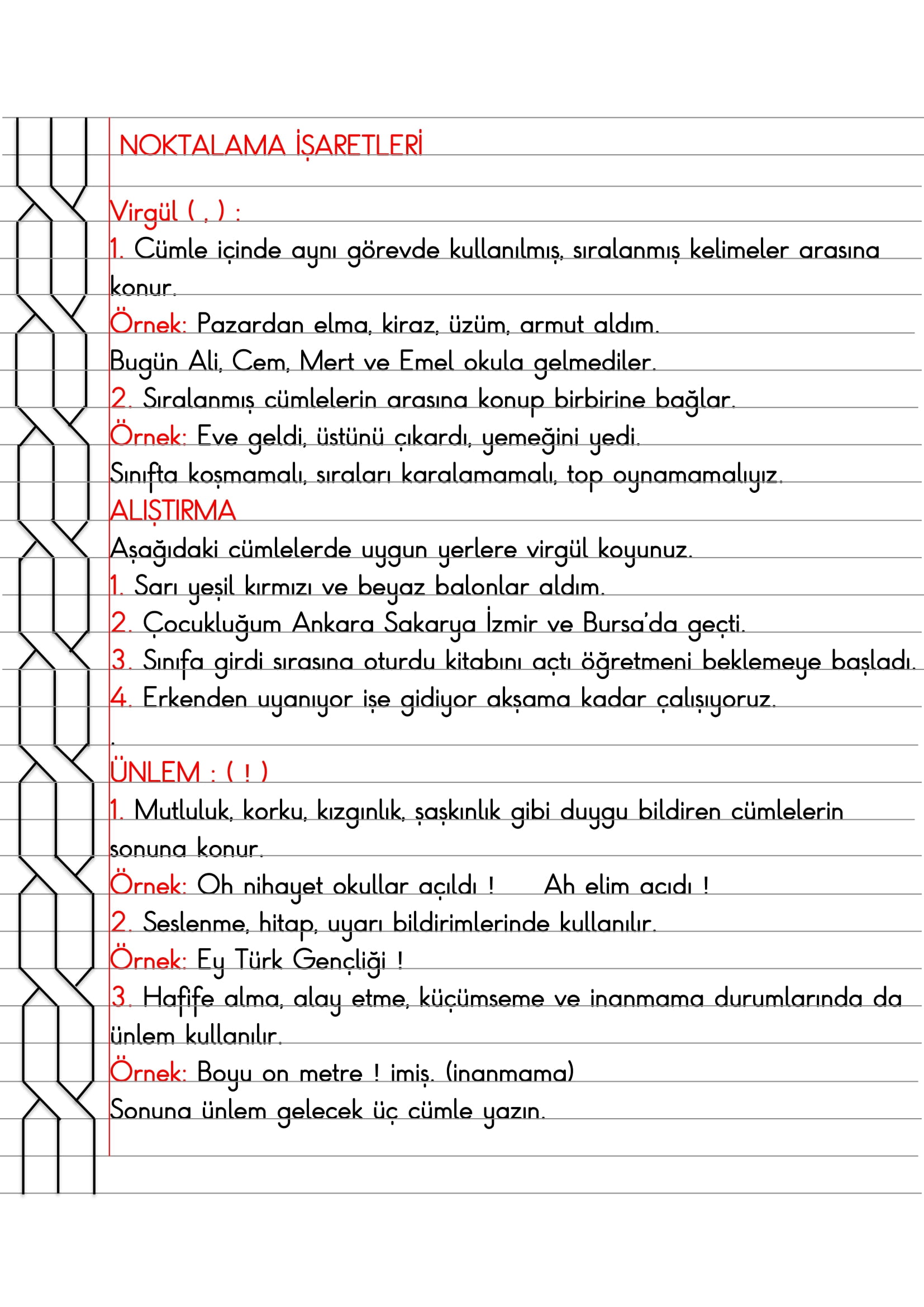 2. Sınıf - Türkçe Noktalama İşaretleri ( Virgül ve Ünlem İşareti ) Konu Anlatımı
