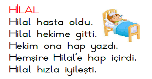 1. Sınıf İlk Okuma Yazma (H-h Sesi) Okuma Metinleri