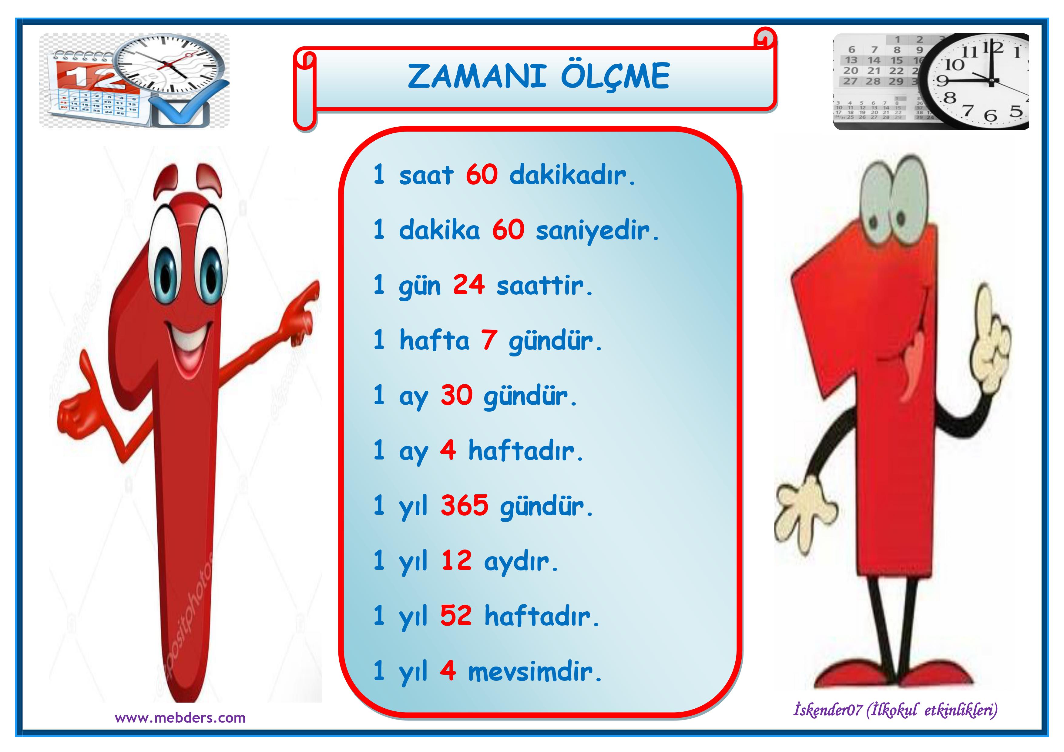 Zamanı Ölçme Afiş Çalışması
