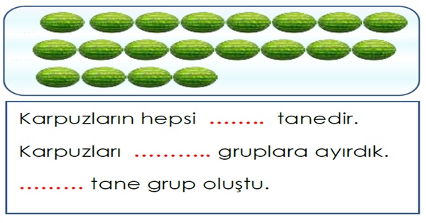 2. Sınıf Matematik Bölme İşlemi (Gruplama ve Paylaştırma) Etkinliği-1
