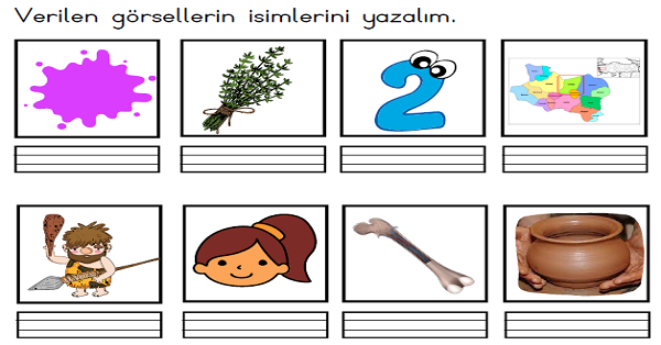 1. Sınıf İlk Okuma Yazma (İ-i Sesi) Görsel Dikte Çalışması