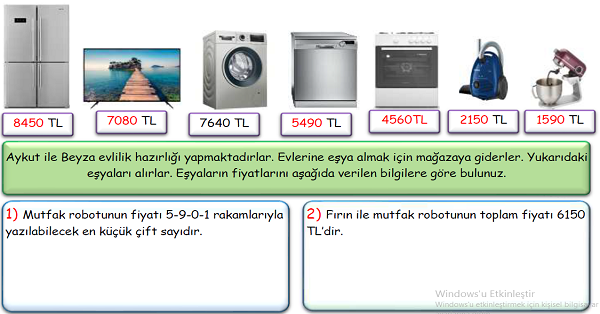 4. Sınıf Matematik Çıkarma İşlemi Problemler-5