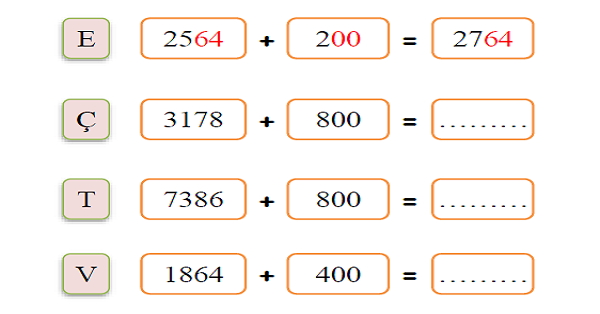 4. Sınıf Matematik Zihinden Toplama İşlemi-3