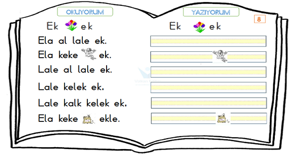 1. Sınıf İlk Okuma Yazma K-k Sesi Ek Okuma Metni