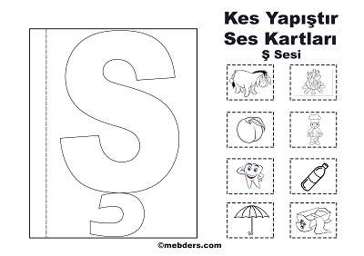 1. Sınıf İlk Okuma Kes Yapıştır Ses Kartı - Ş Sesi