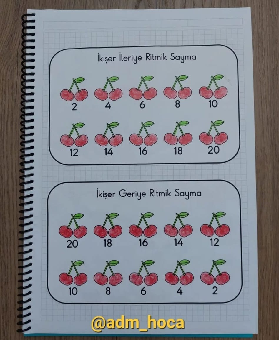 1. Sınıf Matematik İkişer İleriye ve Geriye Ritmik Sayma Etkinliği