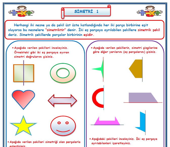2. Sınıf Matematik Simetri Çalışması 1