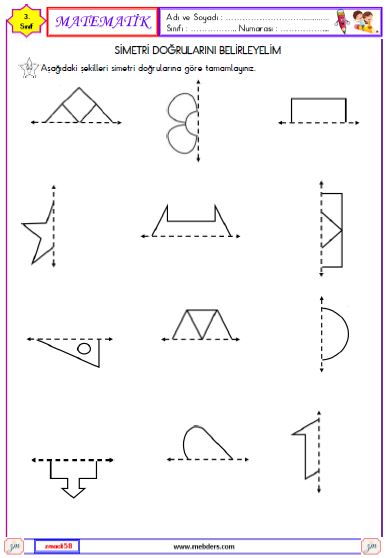 3. Sınıf Matematik Simetri Etkinliği 3
