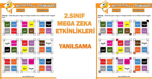 2. Sınıf Mega Zeka Etkinliği - Yanılsama