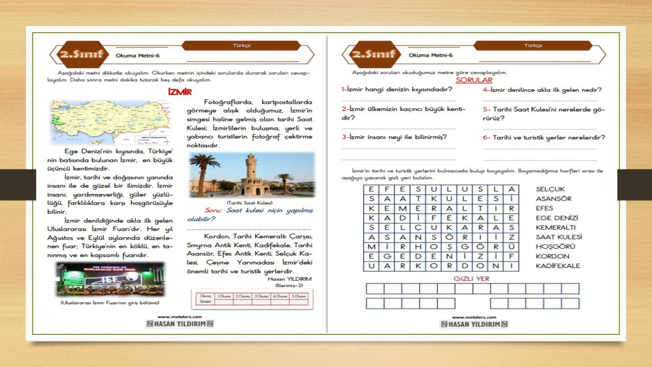 2. Sınıf Türkçe Okuma Metni-6 (İzmir)