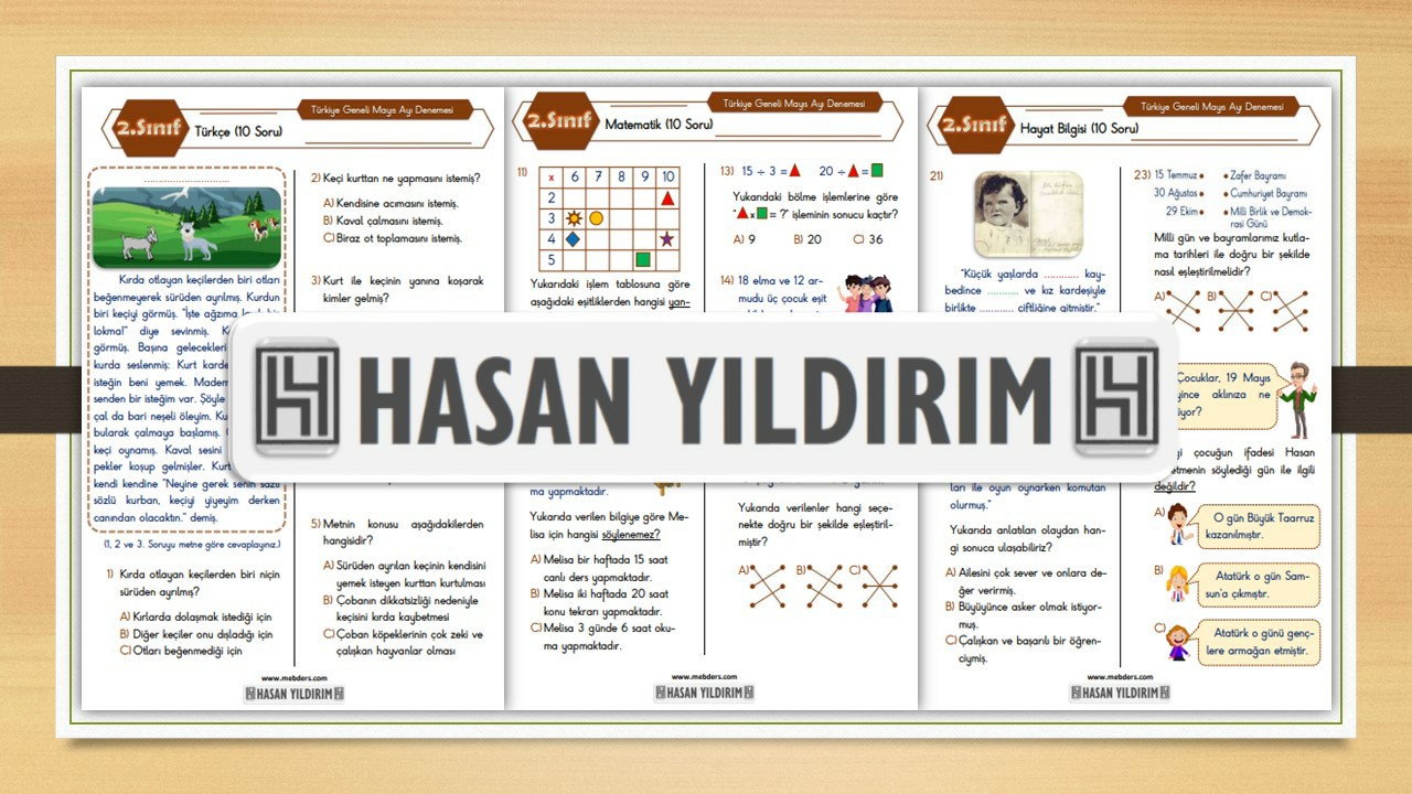2. Sınıf Mayıs Ayı Deneme Sınavı (PDF)