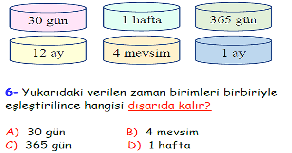 4. Sınıf Fen Bilimleri Yer Kabuğu ve Dünyamızın Hareketleri Yaprak Testi-2