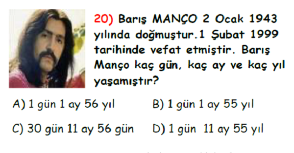 4. Sınıf Matematik Zaman Ölçüleri Yaprak Test-6