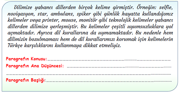 3. Sınıf Türkçe Ana Fikir-Başlık-3