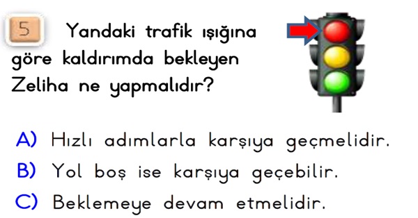 2. Sınıf Hayat Bilgisi Güvenli Hayat-Yaprak Test-1