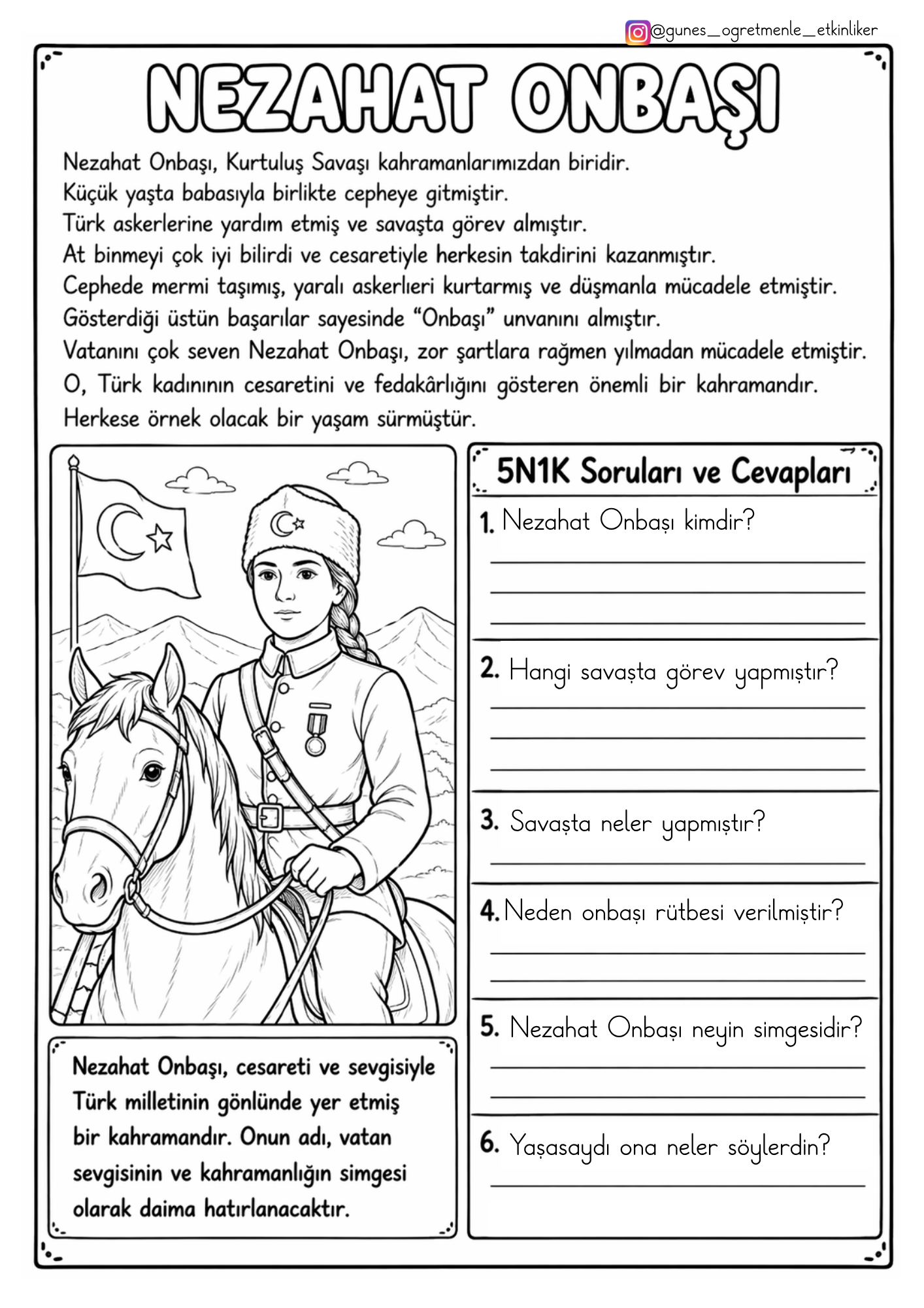 1. Sınıf Türkçe Okuma Anlama Metinleri 2