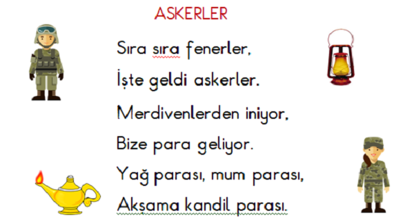 1. Sınıf Türkçe Okuma ve Yazma Etkinliği 3