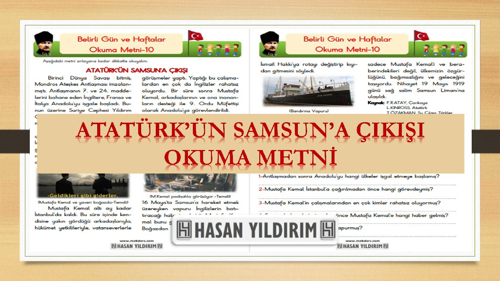 Atatürk\'ün Samsun\'a Çıkışı Okuma Metni