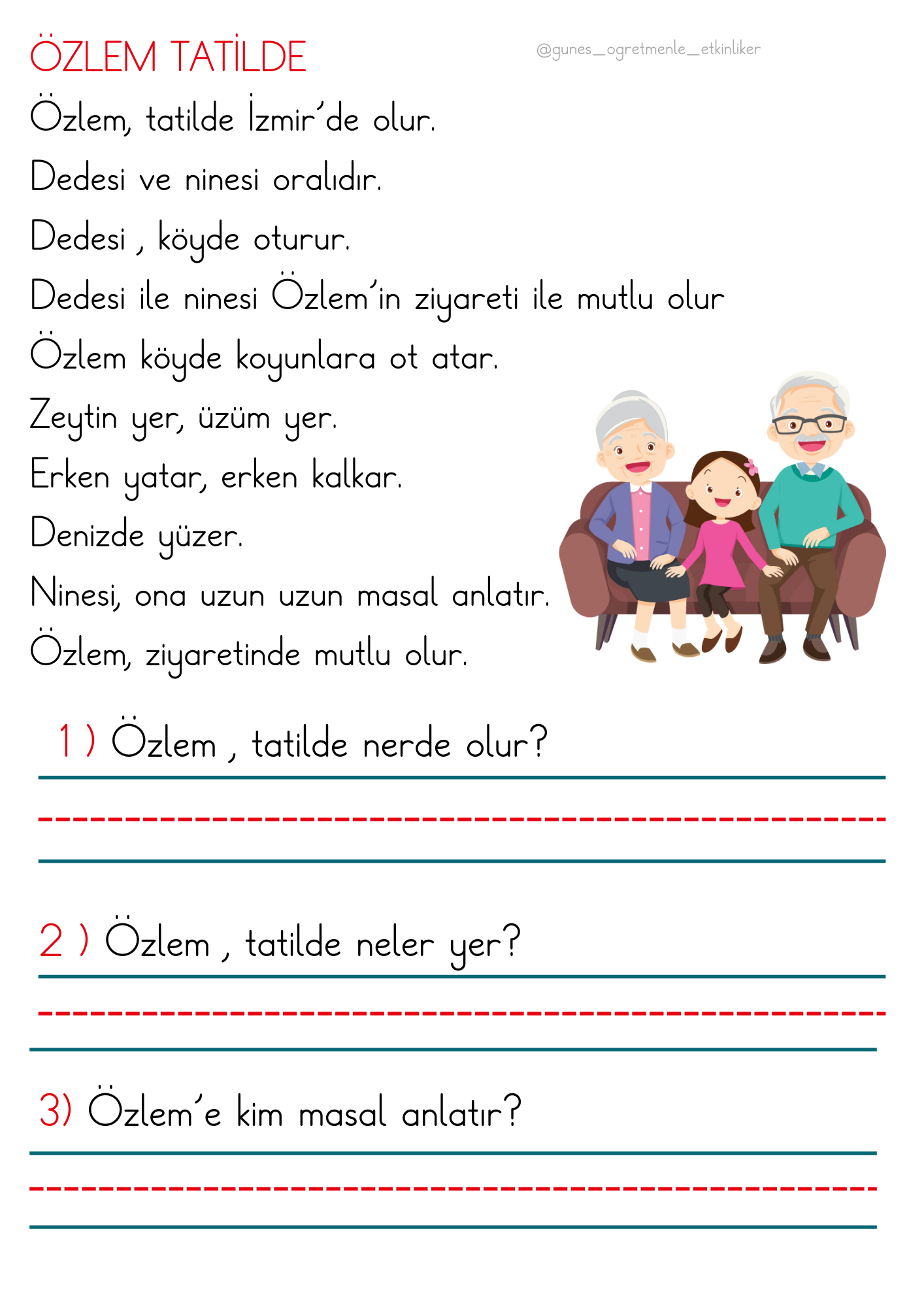 1. Sınıf İlk Okuma Yazma Z Sesi Fasikül
