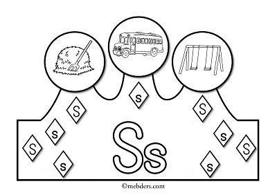 1. Sınıf İlkokuma Harfli Taçlar - S Sesi