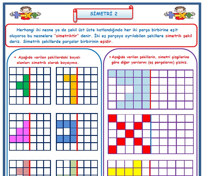 2. Sınıf Matematik Simetri Çalışması 2