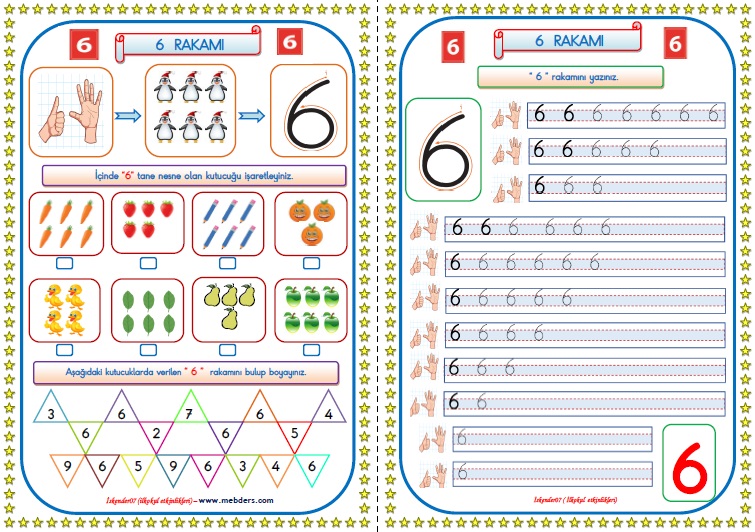 1. SINIF MATEMATİK "6" RAKAMI