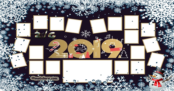 2G Sınıfı için 2019 Yeni Yıl Temalı Fotoğraflı Afiş (19 öğrencilik)