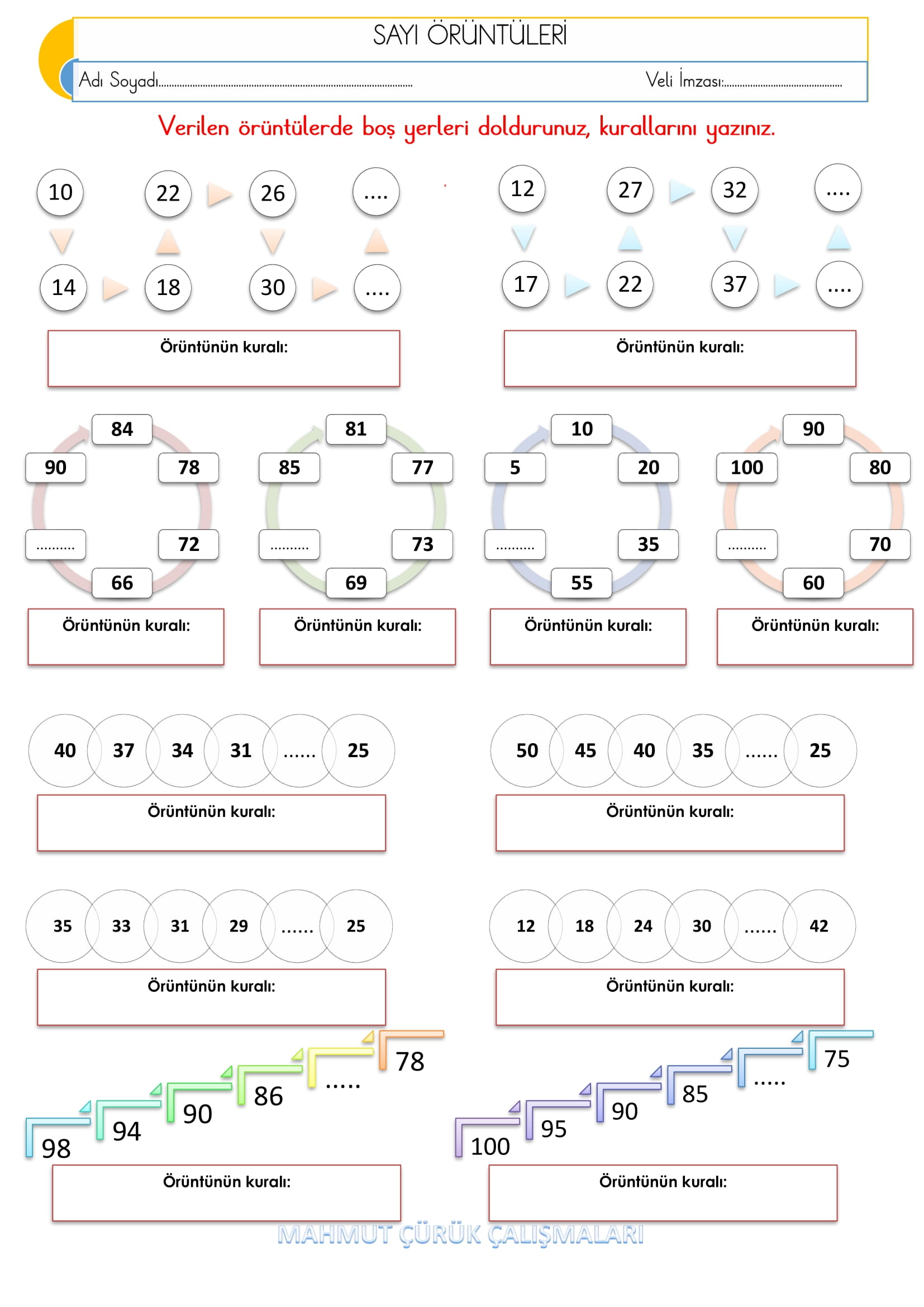 2. Sınıf - Matematik - Örüntü Etkinliği-4