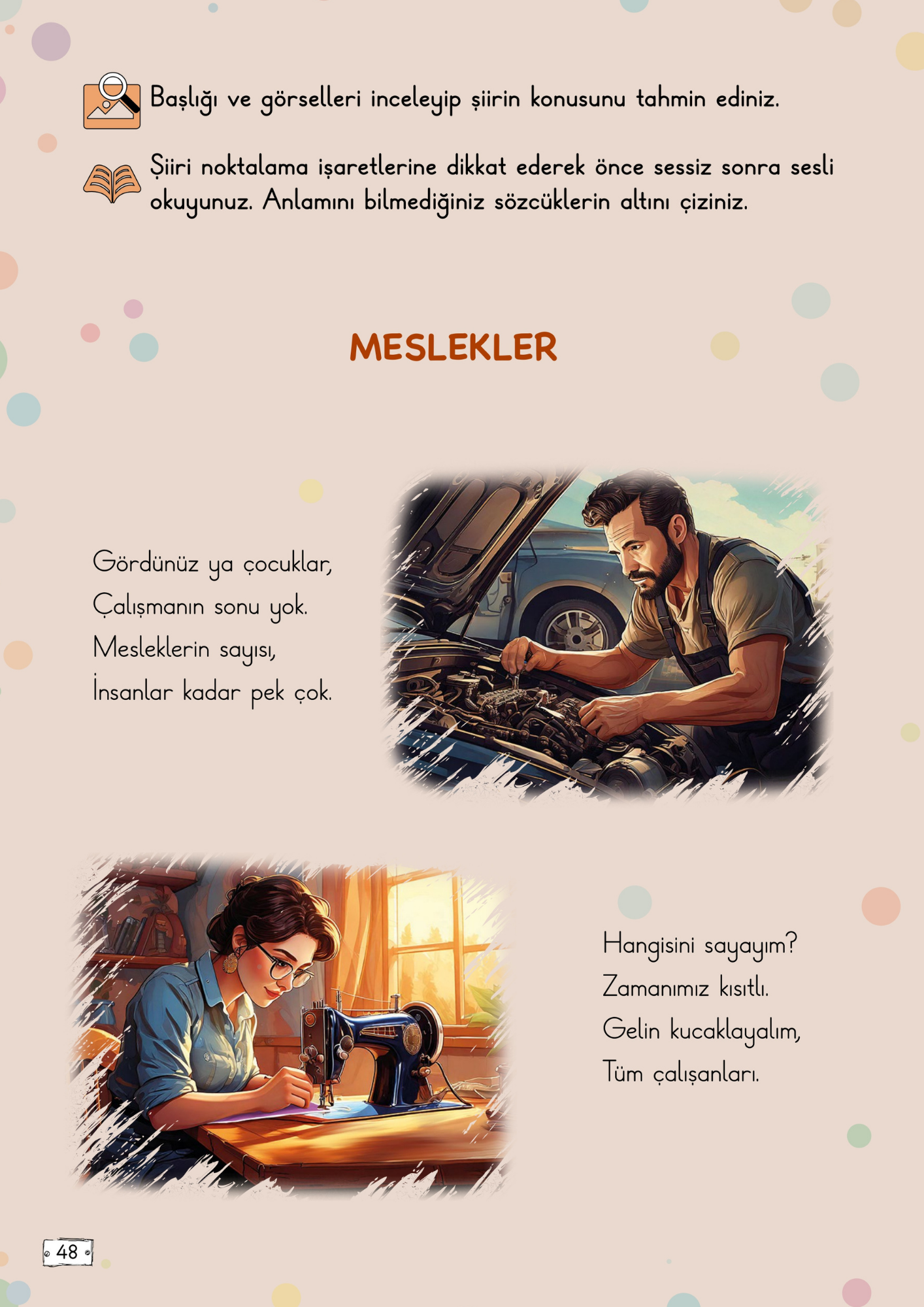 2. Sınıf Türkçe Meb Yayınları Meslekler Metni Etkinlik Cevapları