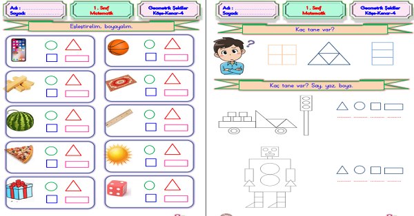 1. Sınıf Matematik Geometrik Şekiller-4