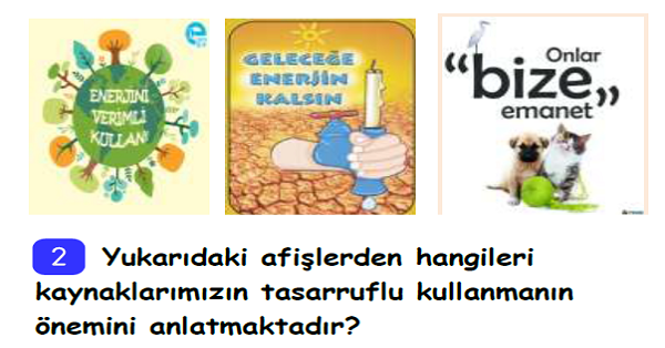 3. Sınıf Hayat Bilgisi Okulumuzda Hayat Ünite Değerlendirme-3