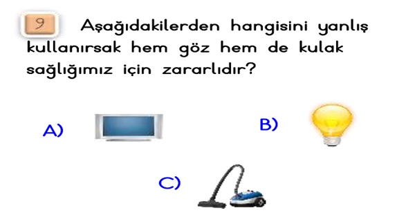 2. Sınıf Hayat Bilgisi Sağlıklı Hayat Ünitesi-Yaprak Test-3