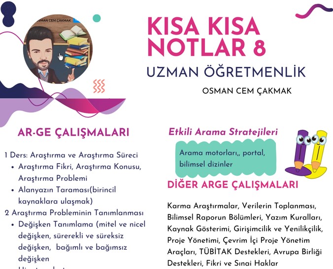 Uzman Öğretmenlik Kısa Kısa Notlar Serisi 8