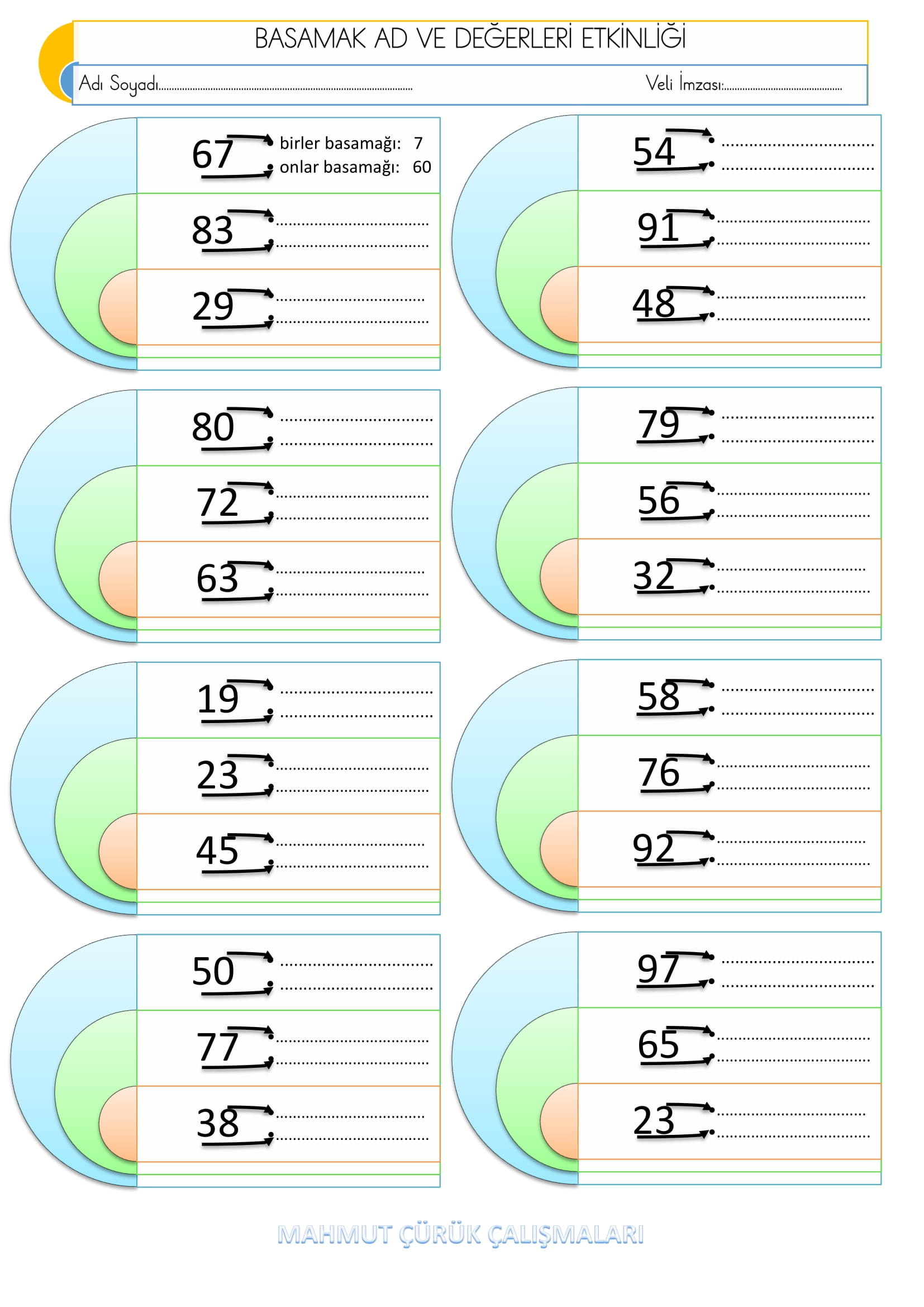 2. Sınıf - Matematik - Basamak İsim ve Değerleri Etkinliği-3