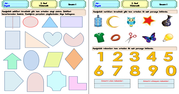2. Sınıf Matematik Simetri Etkinliği-1