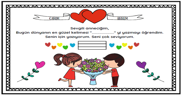 1. Sınıf İlk Okuma Yazma (N-n Sesi) Anne Yazma Etkinliği-3 Farklı Şablon
