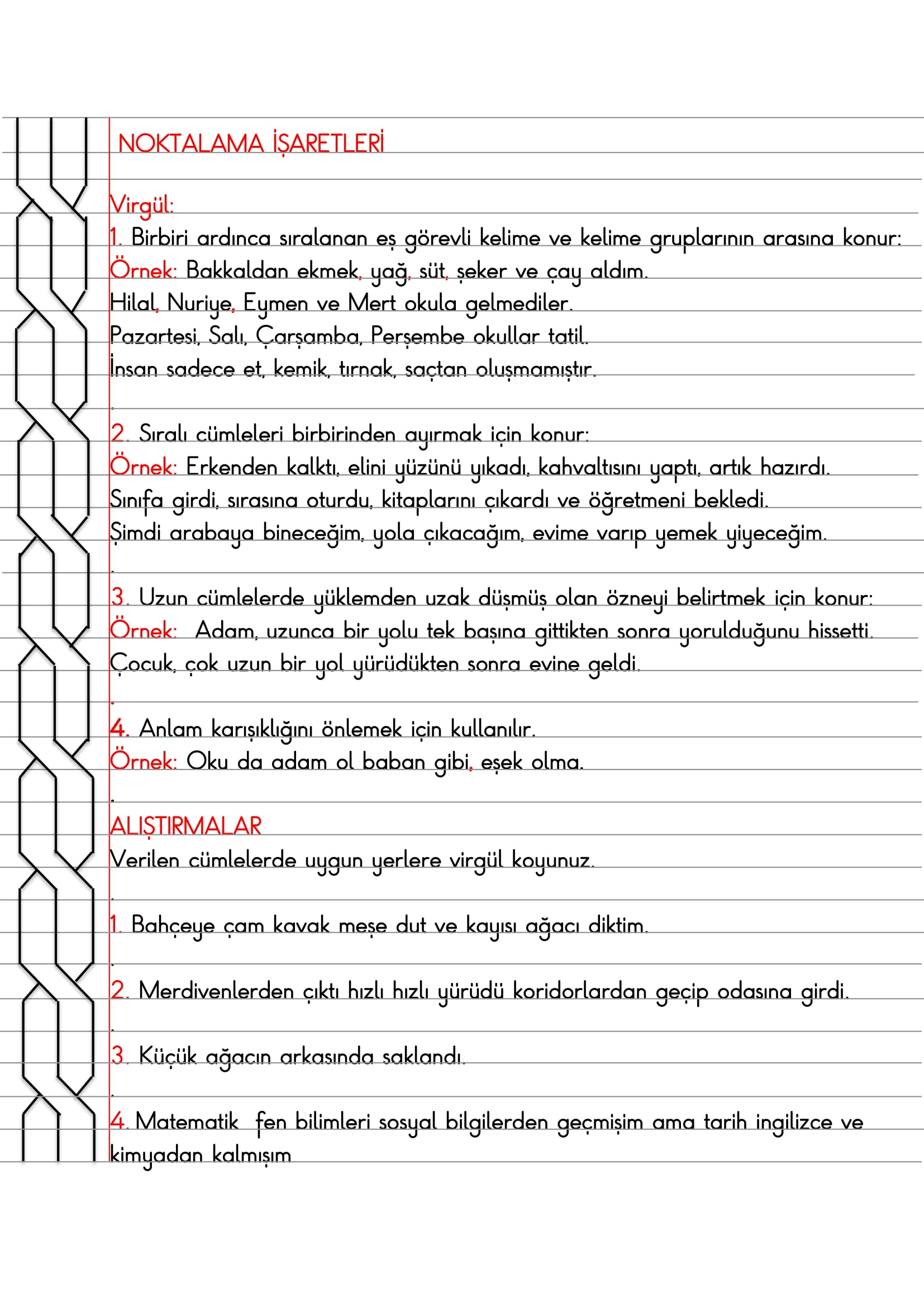 4. Sınıf - Türkçe Noktalama İşaretleri (Virgül) Konu Anlatımı