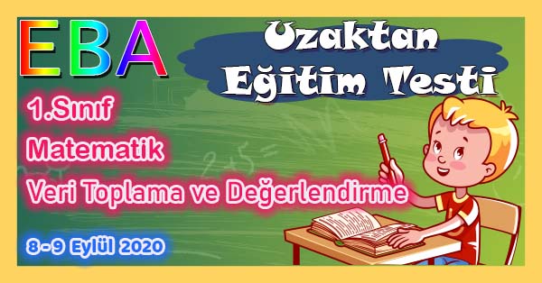 1. Sınıf Matematik Veri Toplama ve Değerlendirme Uzaktan Eğitim Testi pdf
