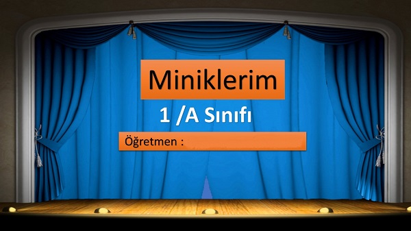 Yıl sonu gösterisi için müzikli, perdeli sunu şablonu