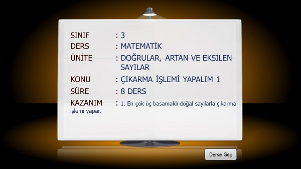 3. Sınıf Matematik Çıkarma İşlemi Yapalım Sunusu