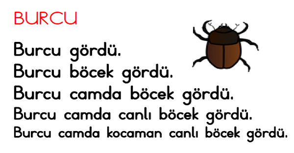 1. Sınıf İlk Okuma Yazma (C-c Sesi) Okuma Metinleri