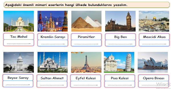 4. Sınıf Sosyal Bilgiler Farklı Kültürler Etkinliği 2