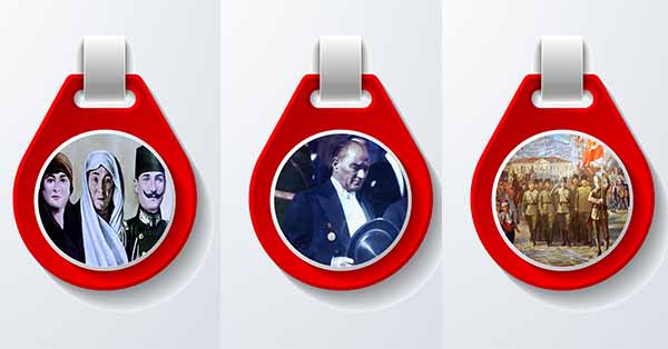 Pano için 10 adet askılı Atatürk Resimleri
